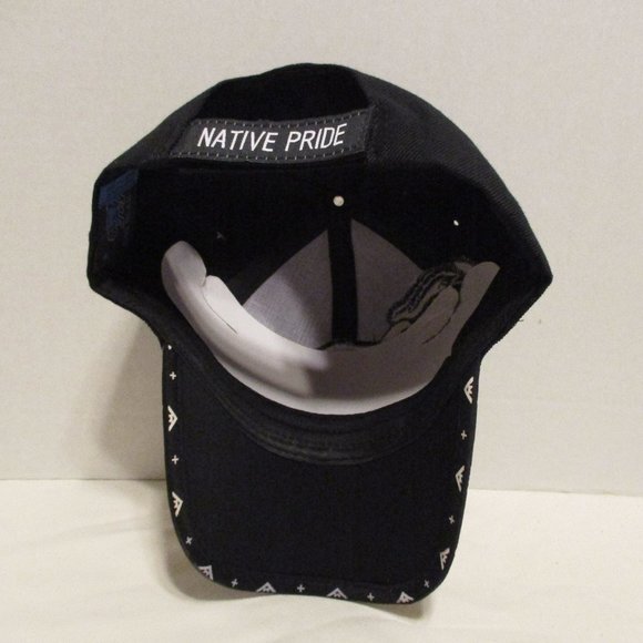 Native Pride Hat NEW 1997 Big Bear Black Yellow White Embroiderd Eagle Cap main image 8
